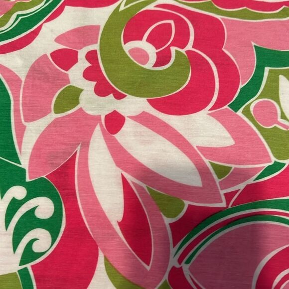 Beach Candie szS pink green white print drawstring hoodie with pockets EUC - Picture 11 of 14